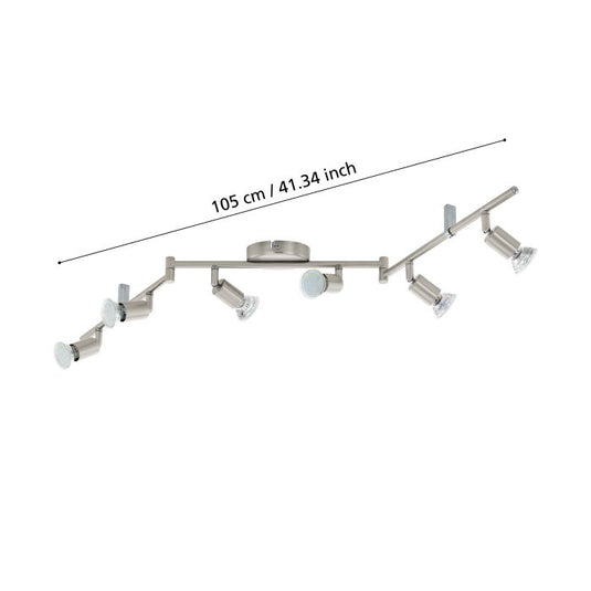 Foco LED de Parede e Teto com 6 Cabeças Ajustáveis BUZZ-LED EGLO