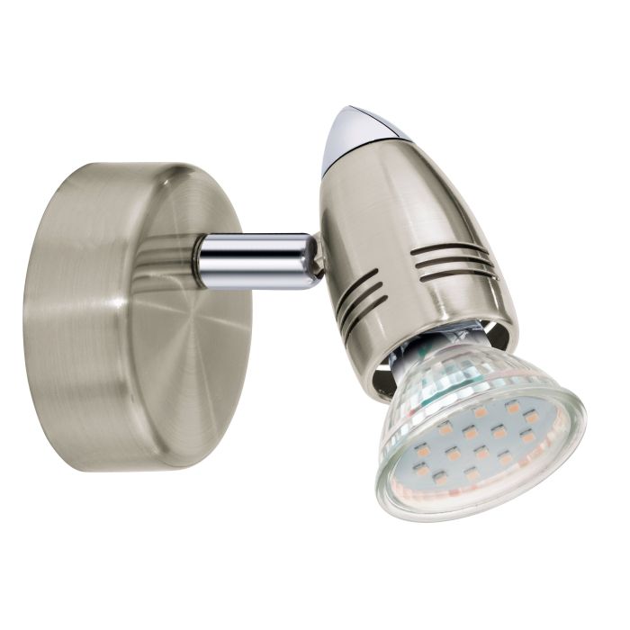 Cargue la imagen en el visor de la galería, Foco LED Ajustável em Metal Níquel Fosco e Cromado MAGNUM-LED EGLO
