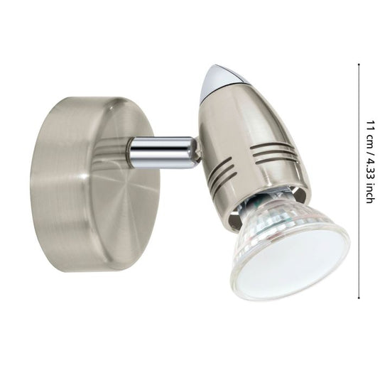 Foco LED Ajustável em Metal Níquel Fosco e Cromado MAGNUM-LED EGLO
