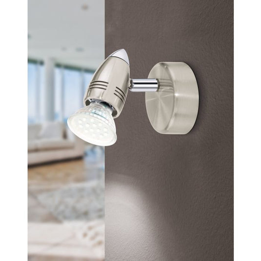 Foco LED Ajustável em Metal Níquel Fosco e Cromado MAGNUM-LED EGLO