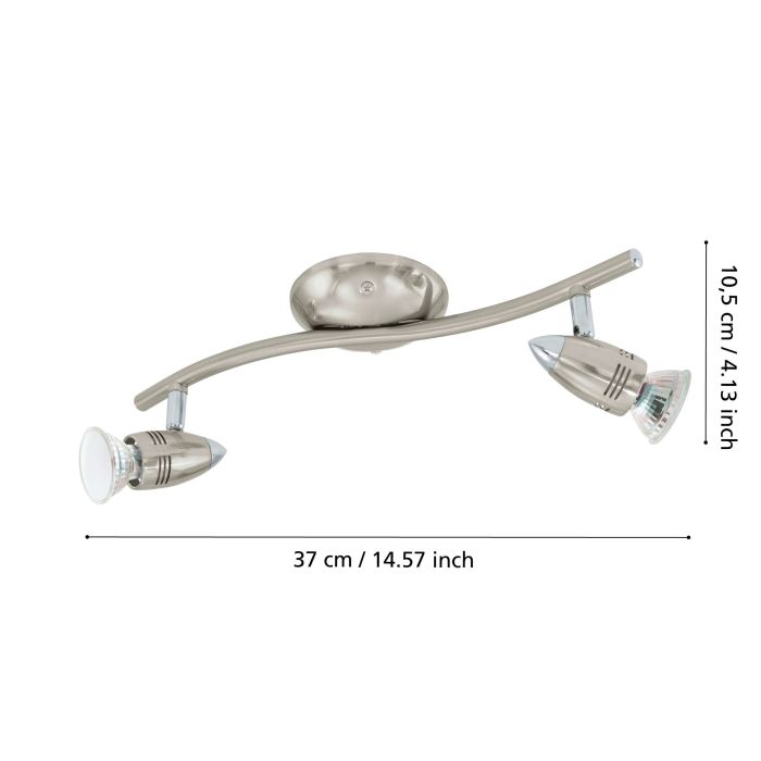 Cargue la imagen en el visor de la galería, Foco LED de Parede e Teto Ajustável Níquel Fosco e Cromado MAGNUM-LED EGLO
