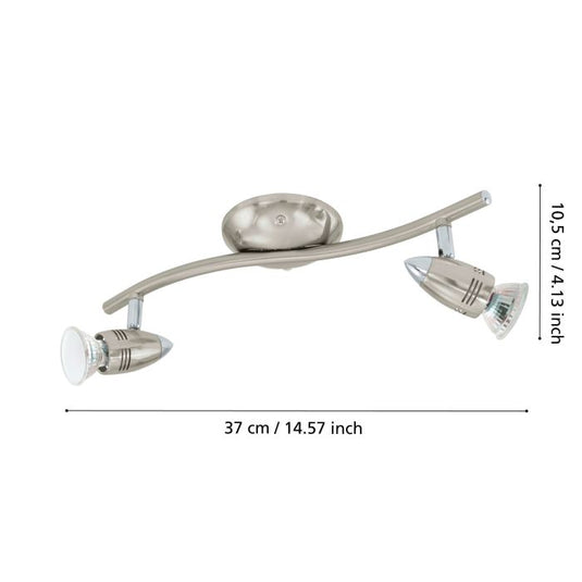 Foco LED de Parede e Teto Ajustável Níquel Fosco e Cromado MAGNUM-LED EGLO