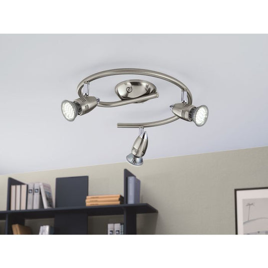 Foco LED de Parede e Teto Ajustável Níquel Fosco e Cromado MAGNUM-LED EGLO