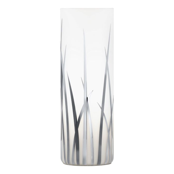 Chargez l'image dans la visionneuse de la galerie, Candeeiro de Mesa com Cilindro de Vidro Branco e Metal Cromado RIVATO EGLO
