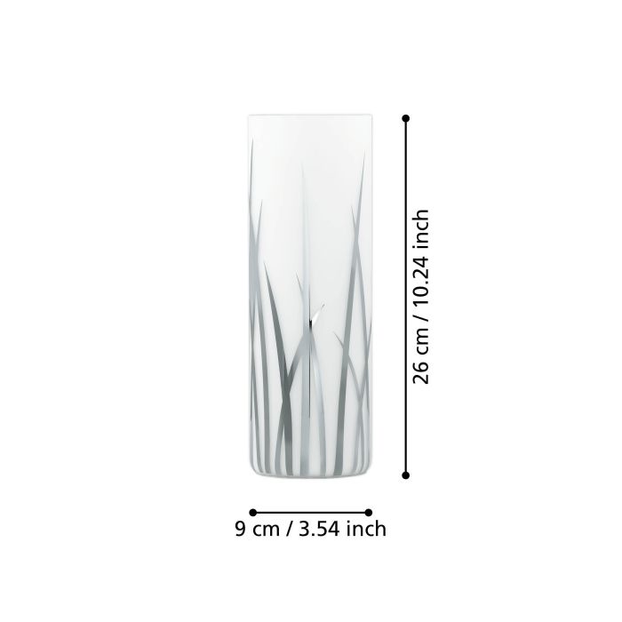 Chargez l'image dans la visionneuse de la galerie, Candeeiro de Mesa com Cilindro de Vidro Branco e Metal Cromado RIVATO EGLO

