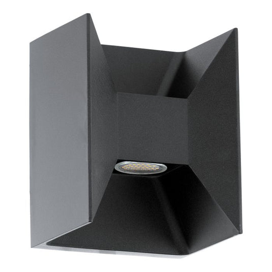 Aplique de Parede Exterior com LED e Alumínio Fundido Preto MORINO EGLO
