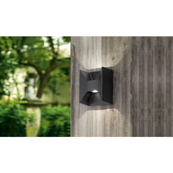 Load image into Gallery viewer, Aplique de Parede Exterior com LED e Alumínio Fundido Preto MORINO EGLO
