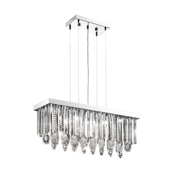 Carregue imagem no visualizador da galeriaCandeeiro de teto suspenso com formas retangulares e cristais CALAONDA EGLO
