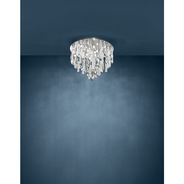 Carregue imagem no visualizador da galeriaCandeeiro de teto em aço inoxidável CALAONDA EGLO
