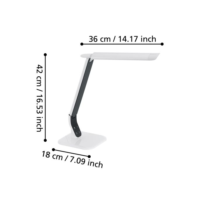 Carregue imagem no visualizador da galeriaCandeeiro de Mesa LED com Pescoço Ajustável SELLANO EGLO
