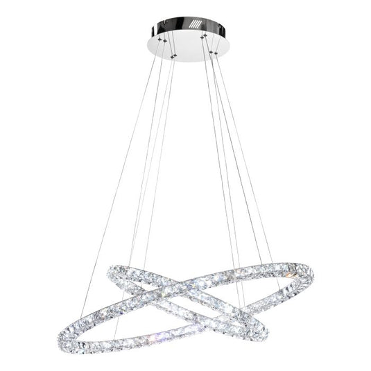 TONERIA Candeeiro de Teto LED com Cristais e Aço Inoxidável EGLO
