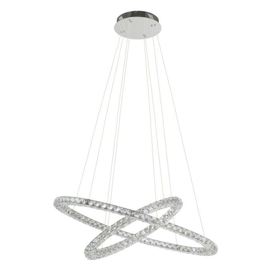 TONERIA Candeeiro de Teto LED com Cristais e Aço Inoxidável EGLO