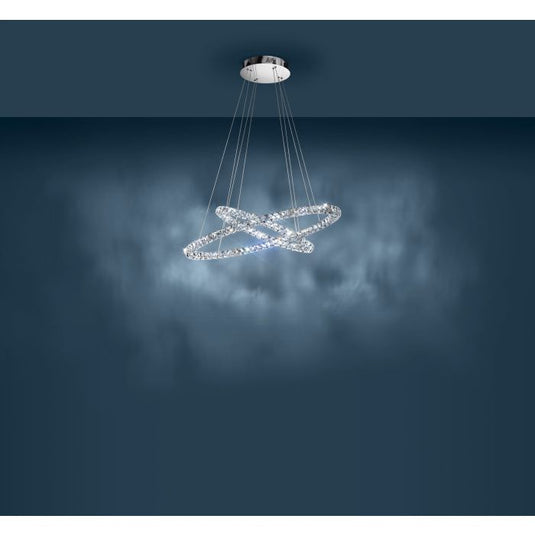 TONERIA Candeeiro de Teto LED com Cristais e Aço Inoxidável EGLO