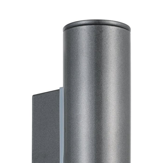 Aplique de Parede Exterior LED com Corpo Cilíndrico e Vidro Transparente RIGA EGLO