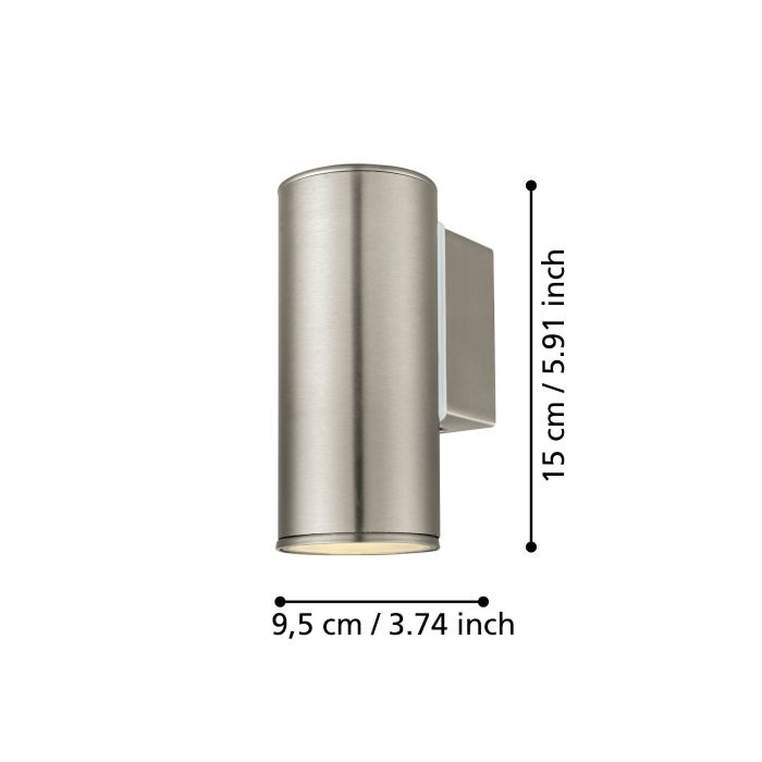 Cargue la imagen en el visor de la galería, Aplique de Parede para Exterior LED em Aço Inoxidável RIGA EGLO
