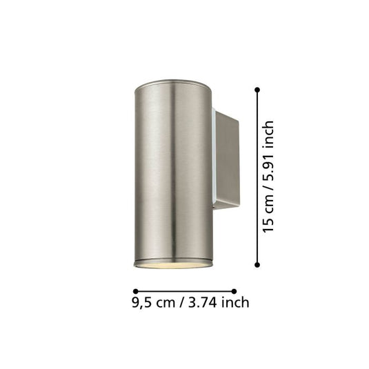 Aplique de Parede para Exterior LED em Aço Inoxidável RIGA EGLO