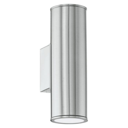 Aplique de Parede Exterior LED com Corpo Cilíndrico em Metal Cromado RIGA EGLO