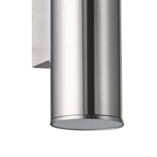 Aplique de Parede Exterior LED com Corpo Cilíndrico em Metal Cromado RIGA EGLO