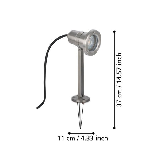 Projetor exterior de aço inoxidável com luz LED NEMA EGLO