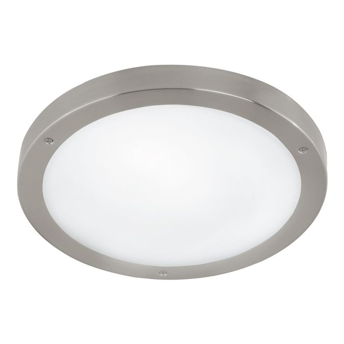Load image into Gallery viewer, Plafon LED Exterior com Aço Inoxidável e Vidro Branco VENTO 1 EGLO

