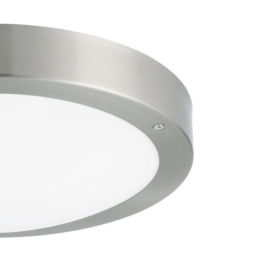 Plafon LED Exterior com Aço Inoxidável e Vidro Branco VENTO 1 EGLO