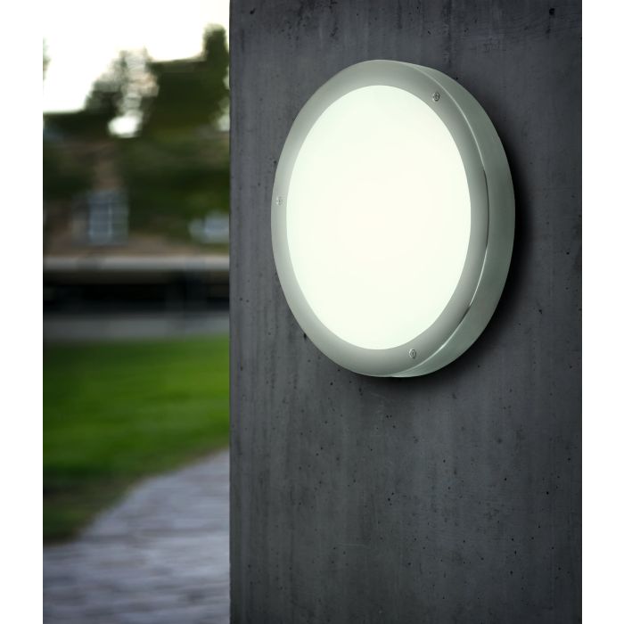 Load image into Gallery viewer, Plafon LED Exterior com Aço Inoxidável e Vidro Branco VENTO 1 EGLO
