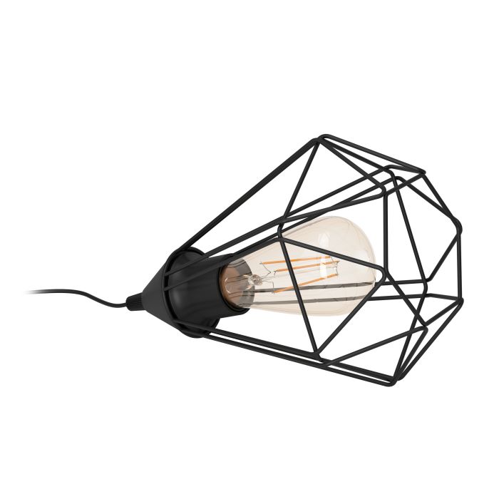 Load image into Gallery viewer, Candeeiro de Mesa com Abajur em Arame Preto TARBES EGLO
