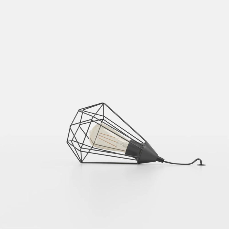 Load image into Gallery viewer, Candeeiro de Mesa com Abajur em Arame Preto TARBES EGLO
