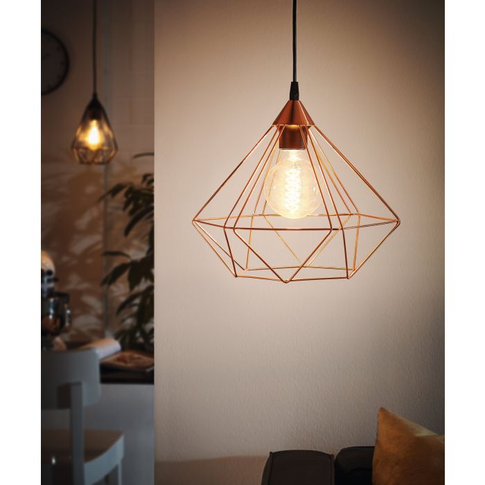 Load image into Gallery viewer, Candeeiro de Teto Suspenso TARBES com Abajur de Arame Cobre
