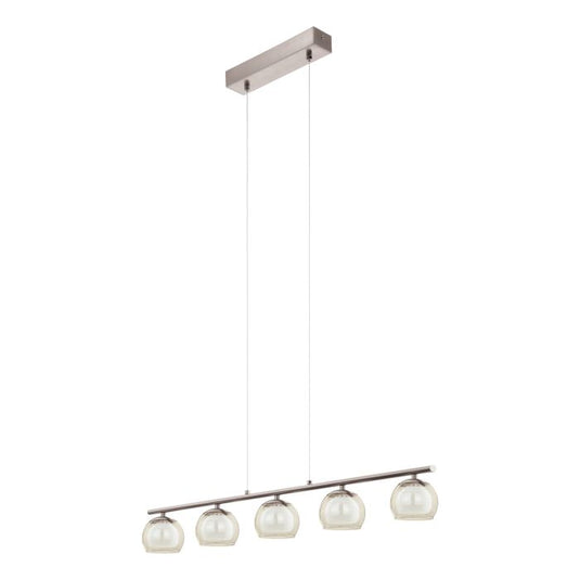 Candeeiro de Teto Suspenso ROMAGNESE LED com 5 Esferas de Vidro