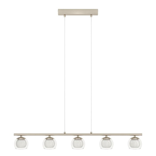 Candeeiro de Teto Suspenso ROMAGNESE LED com 5 Esferas de Vidro