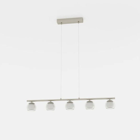 Candeeiro de Teto Suspenso ROMAGNESE LED com 5 Esferas de Vidro