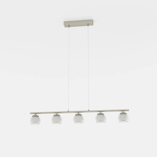 Candeeiro de Teto Suspenso ROMAGNESE LED com 5 Esferas de Vidro