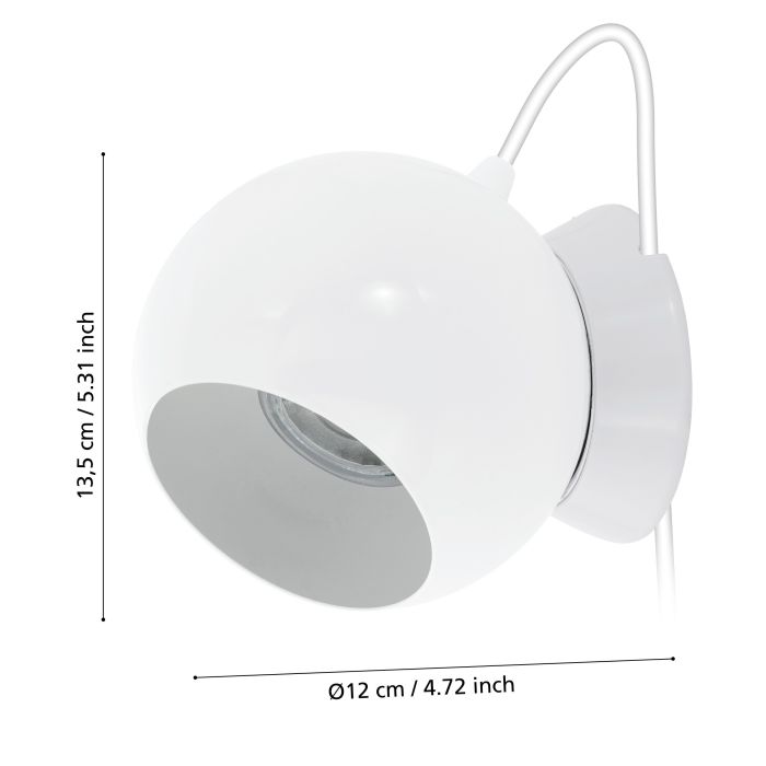 Chargez l'image dans la visionneuse de la galerie, Candeeiro de Mesa com Cabeça Esférica e Base Magnética PETTO 1 EGLO
