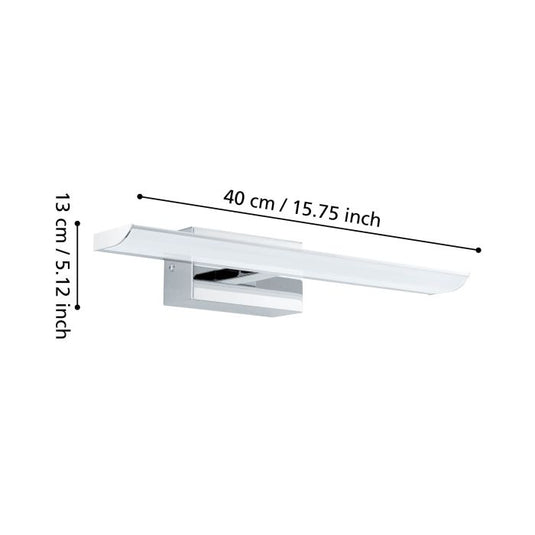 Aplique Casa de Banho LED em Metal Cromado e Plástico Branco TABIANO EGLO