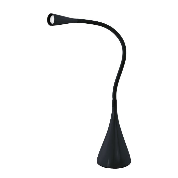 Chargez l'image dans la visionneuse de la galerie, Candeeiro de Mesa LED com Pescoço Flexível Preto e Alumínio SNAPORA EGLO
