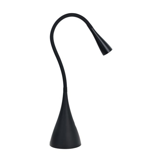 Candeeiro de Mesa LED com Pescoço Flexível Preto e Alumínio SNAPORA EGLO