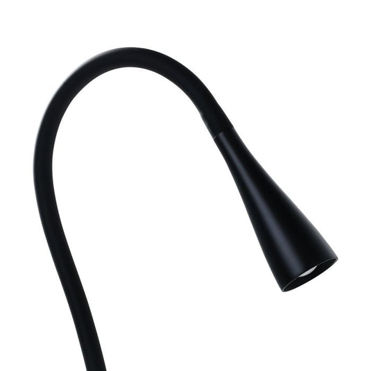 Candeeiro de Mesa LED com Pescoço Flexível Preto e Alumínio SNAPORA EGLO