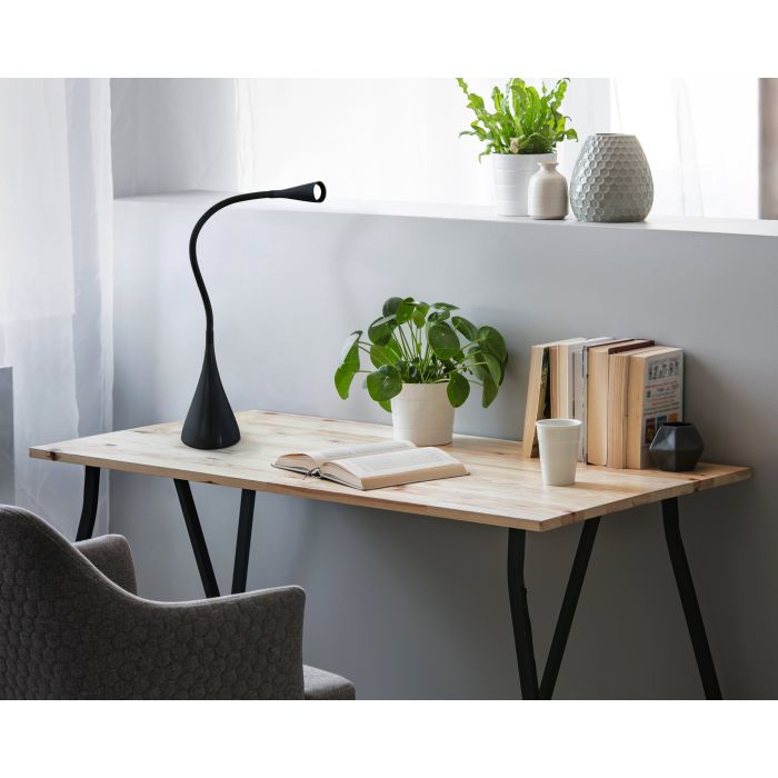 Chargez l'image dans la visionneuse de la galerie, Candeeiro de Mesa LED com Pescoço Flexível Preto e Alumínio SNAPORA EGLO

