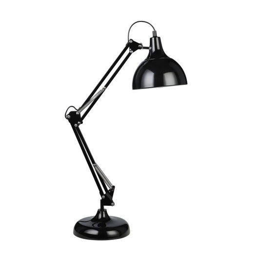 Candeeiro de mesa com abajur regulável em metal preto BORGILLIO EGLO