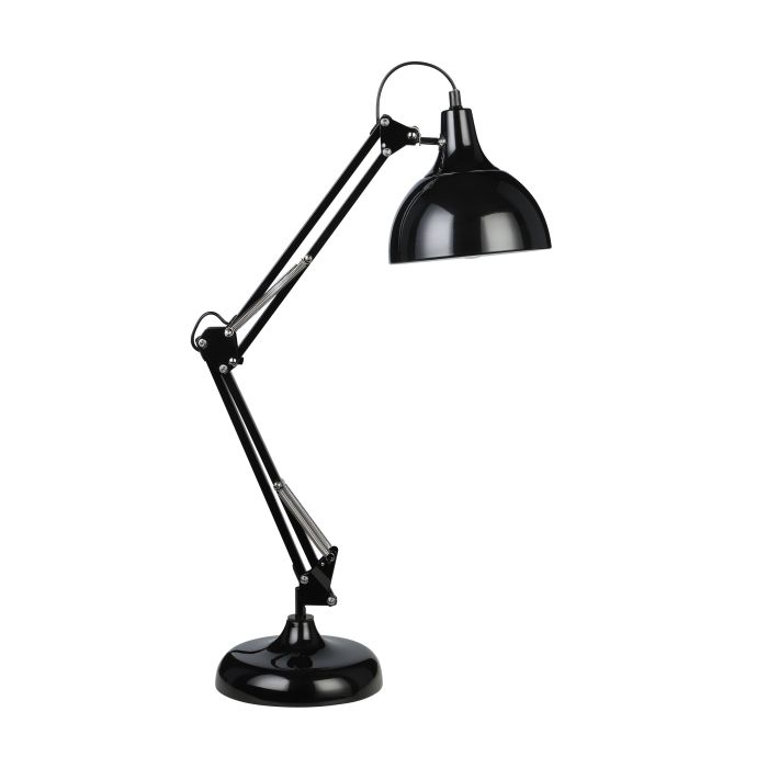 Load image into Gallery viewer, Candeeiro de mesa com abajur regulável em metal preto BORGILLIO EGLO
