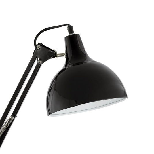 Candeeiro de mesa com abajur regulável em metal preto BORGILLIO EGLO