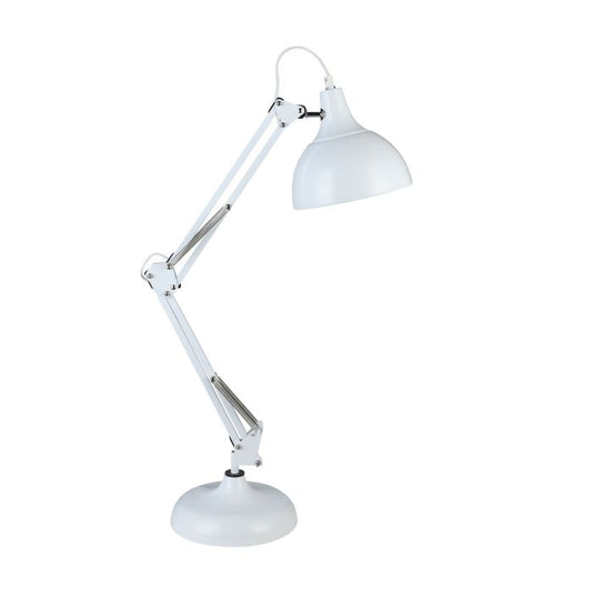 Candeeiro de Mesa com Abajur Regulável Branco BORGILLIO EGLO