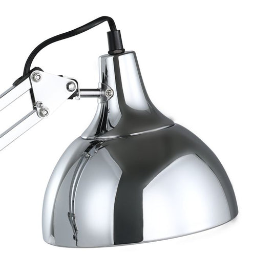 Candeeiro de mesa com abajur regulável em metal cromado BORGILLIO EGLO