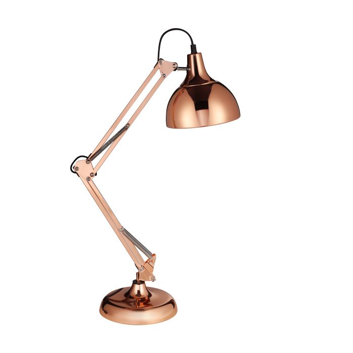 Carregue imagem no visualizador da galeriaCandeeiro de Mesa com Cabeça Ajustável em Metal Cobre BORGILLIO EGLO
