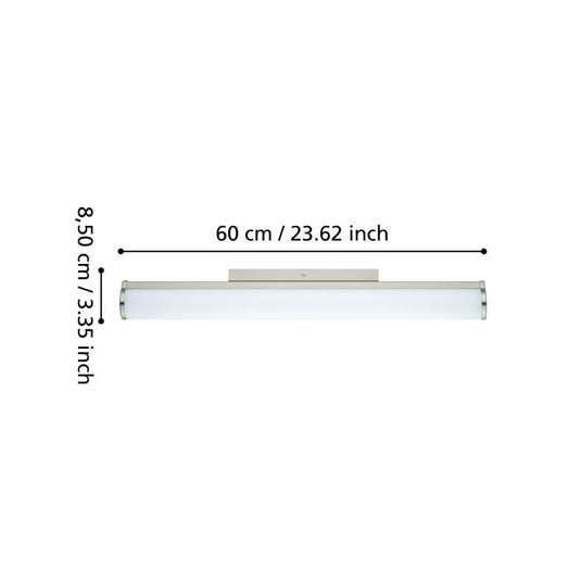 Aplique de Parede LED com Tubo de Vidro Branco 60 cm CALNOVA EGLO