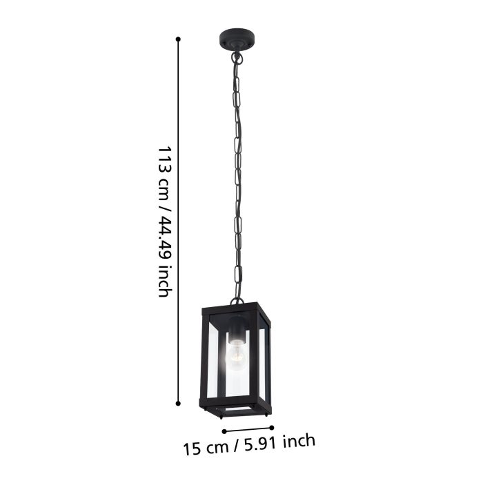 Load image into Gallery viewer, Candeeiro de teto suspenso para exterior ALAMONTE 1 EGLO
