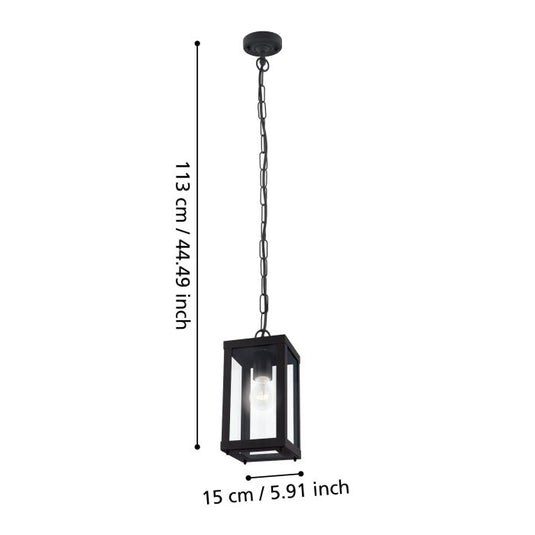 Candeeiro de teto suspenso para exterior ALAMONTE 1 EGLO