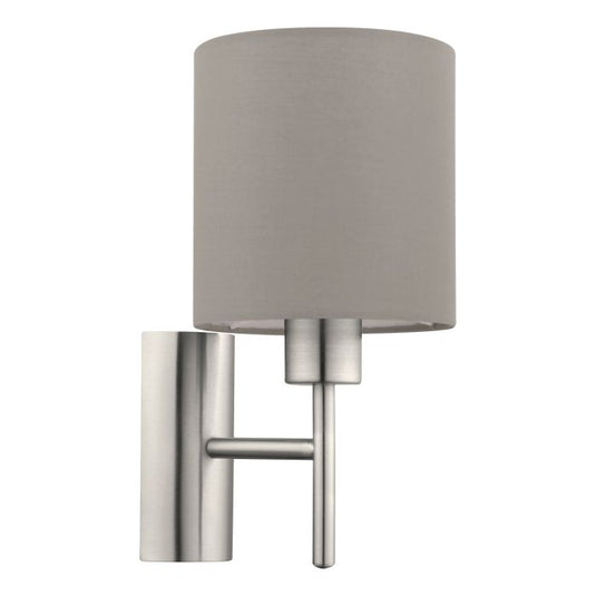 Aplique de Parede com Abajur em Tecido Taupe PASTERI EGLO