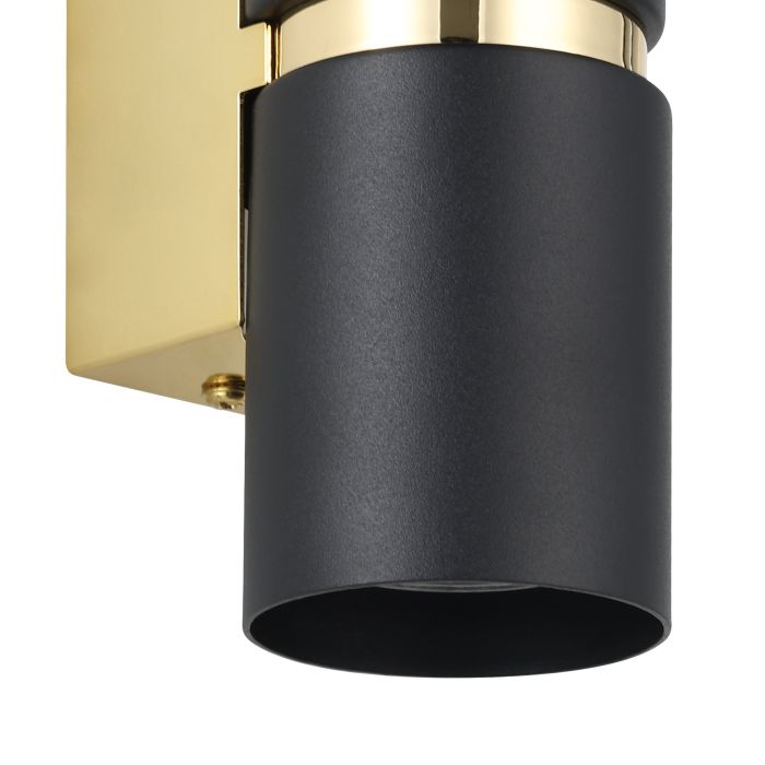 Carregue imagem no visualizador da galeriaAplique de Parede LED Preto e Dourado PASSA EGLO
